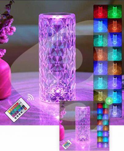Lampe cristal multicolore