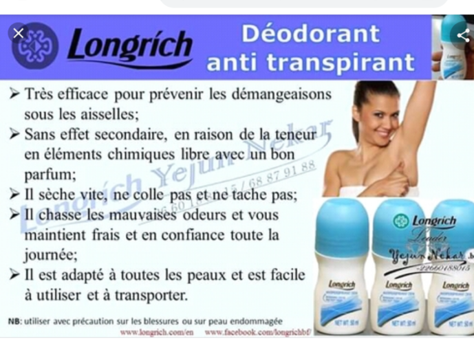 Déodorants Longrich