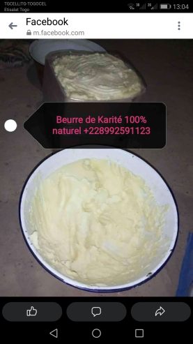Beurre de karité 100% nat