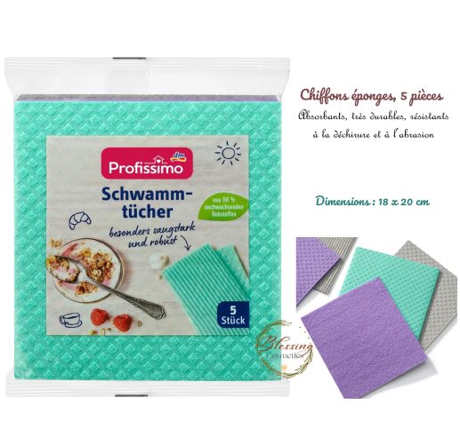 Chiffons éponges, 5pièces